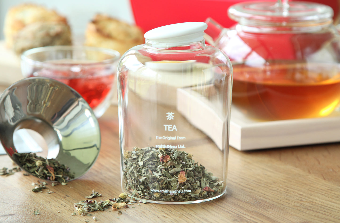 Teedose Glas